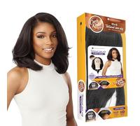 Sensationnel Curls Kinkyedges Perruque Kinkyedges - Cheveux crépus en couches - 35,6 cm - 33 x 15,2 cm - Texture crépue naturelle pour textures de cheveux naturels 3C à 4C (SH/Golden Walnut)
