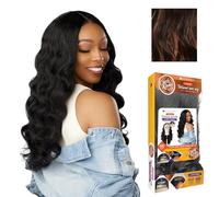 Sensationnel Curls Kinkyedges Perruque Kinkyedges - Cheveux crépus lâches bouclés 61 cm avec partie en Y - Ligne de cheveux naturelle pour textures de cheveux 3C à 4C (F1B/30)