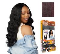 Sensationnel Curls Kinkyedges Perruque Kinkyedges - Cheveux crépus lâches bouclés 61 cm avec partie en Y et dentelle naturelle pour des textures de cheveux naturelles 3C à 4C (F1B/BG)