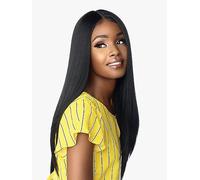 Sensationnel Dashly Perruque lace front - Unité 10 fait main en dentelle synthétique d'une oreille à l'autre (1B Noir cassé)