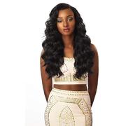 Sensationnel instant tissage demi-perruque - capuchon de perruque synth tique Dee pour m lange de cheveux sans couture (2 Darkbrown)