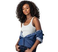 Sensationnel Kinksandco Perruque demi-perruque bou The Show Stopper Instant Weave Drawstring Cap pour structures de cheveux naturelles de 3C à 4C (1B noir cassé)