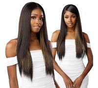 Sensationnel Lace Bare 13x6 Wigs - Unit 1 Synth tique sans gluant en lacefrontal 180 degr s de la cheveux pr -tourn e (SH / Honey)