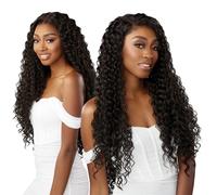 Sensationnel Lace Bare 13x6 Wigs - Unit 5 Lacefrontal Synthtique sans gluant 180 degrs pr-tourtrs (1B Offblack)