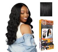 Sensationnel Perruque Kinkyedges Curls Kinkyedges - Cheveux crépus lâches - 61 cm - Dentelle naturelle - Texture crépue pour textures de cheveux naturels 3C à 4C (1 noir de jais)