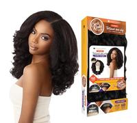Sensationnel Perruque Kinkyedges Curls Kinkyedges - Ensemble de rouleaux crépus de 40,6 cm avec partie en Y et dentelle naturelle pour textures de cheveux naturels de 3C à 4C (HL34/51)