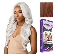 Sensationnel Perruque What Lace 33 x 15 cm - Deyla - Cheveux synthétiques sans colle noués à la main avec densité naturelle pré-épilée (BALAYAGECOPPER)