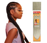 Sensationnel Xpression Cheveux tressés pré-étirés - 3 x xpression 147,3 cm Kanekalon Ignifuge lisse Yaki Tresse - 3 x X-pression 147,3 cm (1 paquet, galets)