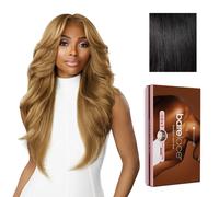 SENSATIONNELNE LACE Bare 6x5 Lacewig - Unit 3 Lacefrontal Synthtique Synthtique 180 degrs La cheveux pr-tourne (1 Jetblack)