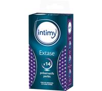 Sensations décuplées pour un plaisir intense - INTIMY Préservatifs Perlés Extase, Boîte de x14 - Lot de 3