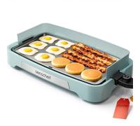 SENSCHEF - Plaque électrique amovible de 30,5 x 50,8 cm, chauffage uniforme de 1700 W, revêtement antiadhésif en granit, surface inclinée et design sans cadre pour un nettoyage sans couture