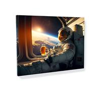 Sense Canvas Astronaut Chilling With Beer 47 Canvas Art - Home Decor Wall Art Print Poster Painting Large 40x30 / 1.5