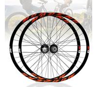 Sense de Roues de vélo de Montagne 26 27,5 Roues arrière Avant 29 Pouces Avant Alu Alu Double Wall Jims avec Rivets Frein de Disque Rapide Frein 32H pour 8/9/10/11 Cassette de Vitesse, Orang