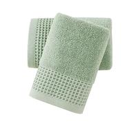sense gnosis Lot de 2 essuie-mains verts en tissu éponge et tissage gaufré de qualité supérieure, 100 % coton, douces, absorbantes, séchage rapide, décoration printanière, 33 x 73 cm