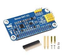 Sense HAT (C) for Raspberry Pi 4B/3B+/3B/2B/B Zero/Zero W Onboard Gyroscope, Accelerometer, Magnetometer, Barometer, Temperature and Humidity Sensor,Supports External Sensors, I2C Interface