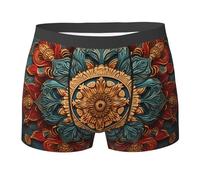 Sense of History - Boxer imprimé couronne pour homme - Polyester élastique - Plusieurs tailles, noir, X-Large