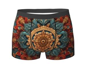 Sense of History - Boxer imprimé couronne pour homme - Polyester élastique - Plusieurs tailles, noir, X-Large