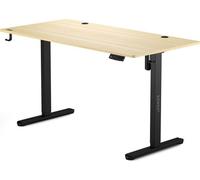 SENSE7 Bureau électrique NOJO, Bureau Debout 140x70, Bureau PC avec mémoire, Bureau Debout avec Plateau pour câbles, Bureau de Jeu avec Crochets, réglage en Hauteur Silencieux, BlackPine