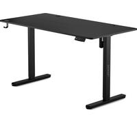 SENSE7 NOJO Bureau électrique réglable en hauteur, bureau debout 140 x 70, table PC avec mémoire, bureau avec plateau pour câbles, table de jeu avec crochet, réglage silencieux, noir