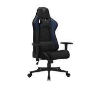 SENSE7 Chaise de Jeu Spellcaster, Fauteuil de Jeu Ergonomique avec Coussins lombaires Ajustables et Inclinaison réglable, Chaise de Bureau en Cuir PU, supporte jusqu'à 150 kg, Noir-Bleu