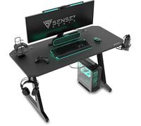 Bureau Gaming - SENSE7 - Nomad Classic - 100x50 cm - Tapis intégré - Accessoires pratiques