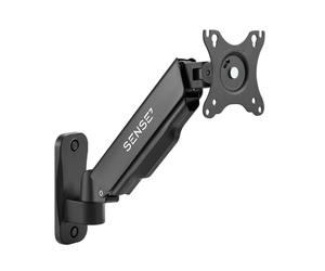 SENSE7 Hang Wall, Support Écran PC, Bras Écran VESA 75x75/100x100, Réglable en Hauteur, Inclinable, Pivot, Gestion des Câbles, Montage Mural, pour Écrans 17"-32", Max 9 kg