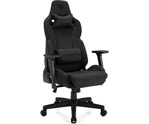 SENSE7 Jeu en Tissu Bureau Sentinel Gamer Chaise Ergonomique Accoudoir Structure en Acier Monobloc Angle d'inclinaison réglable Noir, 40-48 x 72x59 5902659841377
