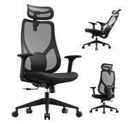 SENSE7 Chaise Ergonomique de Bureau Fauteuil 150kg Maille Respirante Noir
