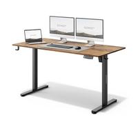 SENSE7 Bureau électrique NOJO, Bureau Debout 140x70, Bureau PC avec mémoire, Bureau Debout avec Plateau pour câbles, Bureau de Jeu avec Crochets, réglage en Hauteur Silencieux, Black-Oak