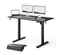 SENSE7 Nojo Light Bureau Électrique Noir 120x60cm, Hauteur Réglable 72-118cm - Bureau Assis-Debout Moderne avec Mémoire, Moteur Silencieux - Idéal pour Gaming & Télétravail