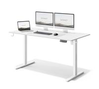 SENSE7 NOJO Table d'ordinateur Gaming Table de bureau, 140 x 70 cm, réglage électrique de la hauteur, fonction mémoire, porte-casque, organisateur de câbles