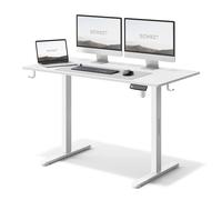 Sense7 Nojo Table d'ordinateur Gamingtisch Bureau, 120 x 60 cm, réglage électrique de la hauteur, fonction mémoire, porte-casque, organisateur de câbles