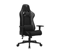 SENSE7 Chaise de Jeu Spellcaster, Fauteuil de Jeu Ergonomique avec Coussins lombaires Ajustables et Inclinaison réglable, Chaise de Bureau en Cuir PU, supporte jusqu'à 150 kg, Noir-Gris