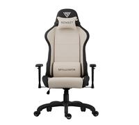 Sense7 Spellcaster FUKU Chaise de jeu, Fauteuil de jeu, Chaise de bureau, Chaise de bureau ergonomique, Chaise pivotante avec appuie-tête jusqu'à 150 kg, Tissu, Beige