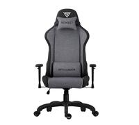 Sense7 Spellcaster FUKU Chaise de jeu, Fauteuil de jeu, Chaise de bureau, Chaise de bureau ergonomique, Chaise pivotante avec appuie-tête jusqu'à 150 kg, Tissu, Gris
