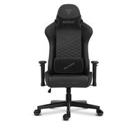 SENSE7 Spellcaster Senshi - Chaise Gaming - Cuir Écologique - Ergonomique - Max 150kg/185cm - Noir Et Orange