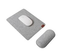 SenseAGE Ensemble Tapis de Souris et Repose-Poignets, Tapis de Souris Ergonomique et Repose-Poignets pour Clavier, Confortable pour Une Saisie Facile et Un soulagement de la Douleur, Gris Fumée