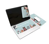 SenseAGE Multifonction Tapis de Souris, 3 en 1 Mouse Pad pour Ordinateur Bureau, Portable & Lavable, Ultra Mince Mousepad, Protection d'Écran, Chiffons de Nettoyage en Microfibre, Happly Together