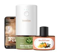 SenseFlow Diffuseur d'arômes pour huiles essentielles Smart Wi-FI SF101S Pro, diffuseur de Parfum à ultrasons sans Eau, 120 Jours d'arôme pour la Maison - Petitgrain & Notes d'Agrumes