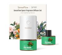 SenseFlow Diffuseur Huiles Essentielles Parfum Maison SF101 Pro, Ultrasonique sans Eau, 100 % Végétal, Aromathérapie 120 Jours, pour Maison, Hôtel, Studio, Jusqu’à 100 ㎡ - Aiguilles de Pin