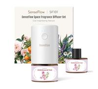 SenseFlow Diffuseur Huiles Essentielles Parfum Maison SF101 Pro, Ultrasonique Sans Eau, 100 % Végétal, Aromathérapie 120 Jours, pour Maison, Hôtel, Studio, Jusqu’à 100 ㎡ - Brise d’Orchidée