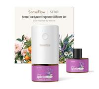 SenseFlow Diffuseur Huiles Essentielles Parfum Maison SF101, Ultrasonique sans Eau, 100 % Végétal, Aromathérapie 120 Jours, pour la Maison, Hôtel, Studio, Jusqu’à 100 ㎡ - Lavande Aspic