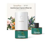 SenseFlow Diffuseur Huiles Essentielles Parfum Maison SF101, Ultrasonique sans Eau, 100 % Végétal, Aromathérapie 120 Jours, pour Maison, Hôtel, Studio, Jusqu’à 100 ㎡ - Romarin à cinéole