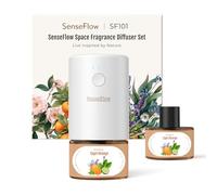 SenseFlow Diffuseur Huiles Essentielles Parfum Maison SF101, Ultrasonique sans Eau, 100 % Végétal, Aromathérapie 120 Jours, pour Maison, Hôtel, Studio, Jusqu’à 100 ㎡ - Orange de Capri