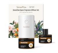 SenseFlow Diffuseur Huiles Essentielles Parfum Maison SF101, Ultrasonique sans Eau, 100 % Végétal, Aromathérapie 120 Jours, pour Maison, Hôtel, Studio, Jusqu’à 100 ㎡ - Repos Paisible