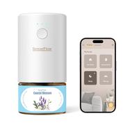 SenseFlow Diffuseur Huiles Essentielles Parfum Maison Smart WLAN SF101S Pro, Ultrasonique Sans Eau, 100 % Végétal, Aromathérapie 120 Jours, pour Maison, Hôtel Jusqu’à 100 ㎡ - Fleur Côtière