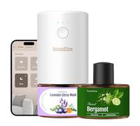 SenseFlow Diffuseur Huiles Essentielles Parfum Maison WiFi SF101S Pro, Ultrasonique Sans Eau, 100% Végétal, Aromathérapie 240 Jours, pour Maison, Hôtel Jusqu’à 100 ㎡ - Lavande Musc | Bergamote