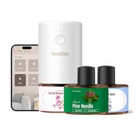 SenseFlow Diffuseur Huiles Essentielles Parfum Maison WiFi SF101S Pro, Ultrasonique Sans Eau, 100 % Végétal, Aromathérapie 240 Jours, pour Maison - Pêche Étoilée | Brise d'Orchidée | Aiguilles de Pin