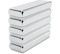 Sensei 5 pièces Aimant néodyme rectangulaire 30x10x4 mm, aimants néodyme très puissants barre aimantée 5,4 kg de charge