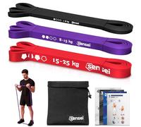 SENSEI Élastique Musculation - Bande Élastique Fitness pour Traction & Gym - en Latex Naturel - Inclus Guide, E-Book & Sac de Transport